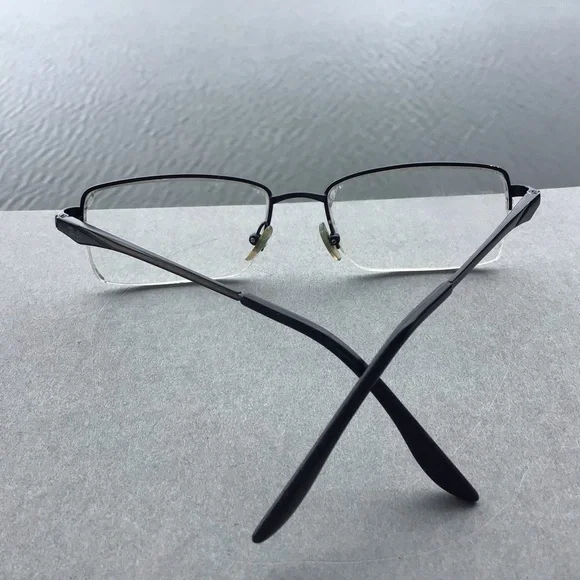 Ray Ban Teen Half Rim Square Silver and Black Eyeglasses RB 6154 Frames - Picture 5 of 12